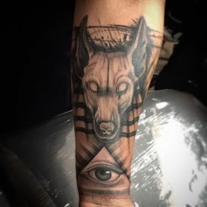 фото тату Анубис от 15.11.2017 №038 - Anubis tattoo - tattoo-photo.ru