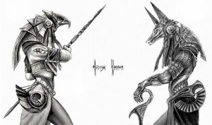 фото тату Анубис от 15.11.2017 №049 - Anubis tattoo - tattoo-photo.ru