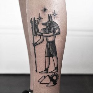 фото тату Анубис от 15.11.2017 №057 - Anubis tattoo - tattoo-photo.ru