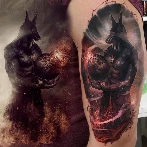 фото тату Анубис от 15.11.2017 №061 - Anubis tattoo - tattoo-photo.ru