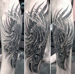 фото тату Анубис от 15.11.2017 №064 - Anubis tattoo - tattoo-photo.ru