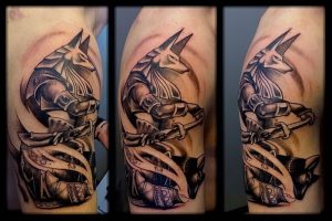 фото тату Анубис от 15.11.2017 №066 - Anubis tattoo - tattoo-photo.ru