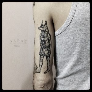 фото тату Анубис от 15.11.2017 №068 - Anubis tattoo - tattoo-photo.ru