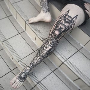 фото тату Анубис от 15.11.2017 №071 - Anubis tattoo - tattoo-photo.ru