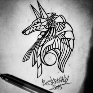 фото тату Анубис от 15.11.2017 №073 - Anubis tattoo - tattoo-photo.ru