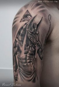 фото тату Анубис от 15.11.2017 №074 - Anubis tattoo - tattoo-photo.ru