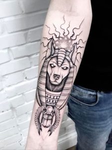 фото тату Анубис от 15.11.2017 №077 - Anubis tattoo - tattoo-photo.ru