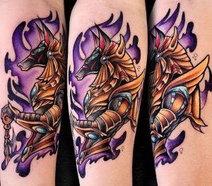 фото тату Анубис от 15.11.2017 №079 - Anubis tattoo - tattoo-photo.ru