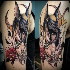 фото тату Анубис от 15.11.2017 №080 - Anubis tattoo - tattoo-photo.ru