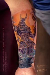 фото тату Анубис от 15.11.2017 №091 - Anubis tattoo - tattoo-photo.ru