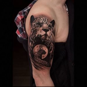 фото тату Леопард от 18.11.2017 №008 - tattoo Leopard - tattoo-photo.ru