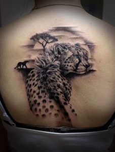 фото тату Леопард от 18.11.2017 №013 - tattoo Leopard - tattoo-photo.ru