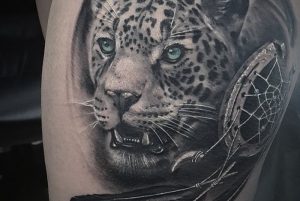 фото тату Леопард от 18.11.2017 №023 - tattoo Leopard - tattoo-photo.ru