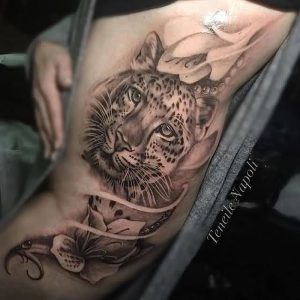 фото тату Леопард от 18.11.2017 №026 - tattoo Leopard - tattoo-photo.ru