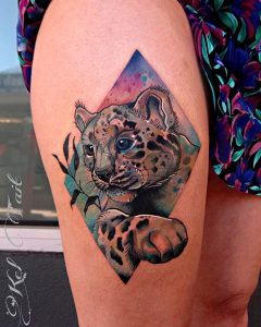 фото тату Леопард от 18.11.2017 №027 - tattoo Leopard - tattoo-photo.ru