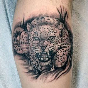 фото тату Леопард от 18.11.2017 №035 - tattoo Leopard - tattoo-photo.ru