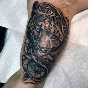 фото тату Леопард от 18.11.2017 №053 - tattoo Leopard - tattoo-photo.ru