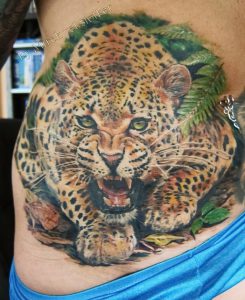 фото тату Леопард от 18.11.2017 №059 - tattoo Leopard - tattoo-photo.ru