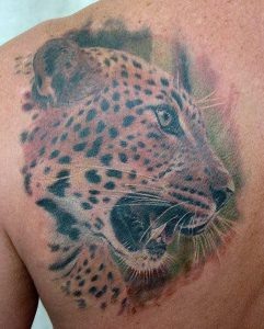 фото тату Леопард от 18.11.2017 №067 - tattoo Leopard - tattoo-photo.ru