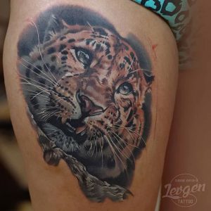 фото тату Леопард от 18.11.2017 №074 - tattoo Leopard - tattoo-photo.ru
