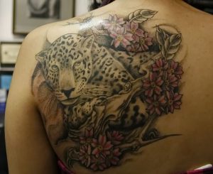 фото тату Леопард от 18.11.2017 №075 - tattoo Leopard - tattoo-photo.ru