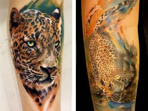 фото тату Леопард от 18.11.2017 №092 - tattoo Leopard - tattoo-photo.ru