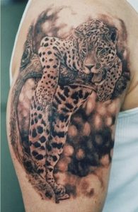 фото тату Леопард от 18.11.2017 №094 - tattoo Leopard - tattoo-photo.ru