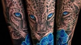 фото тату Леопард от 18.11.2017 №097 - tattoo Leopard - tattoo-photo.ru