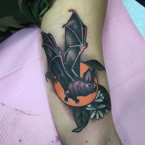 фото тату Летучая мышь от 19.11.2017 №050 - tattoo Bat - tattoo-photo.ru