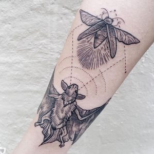 фото тату Летучая мышь от 19.11.2017 №058 - tattoo Bat - tattoo-photo.ru