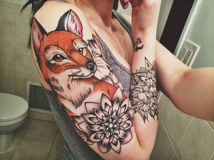 фото тату Лиса от 18.11.2017 №018 - Fox tattoo - tattoo-photo.ru