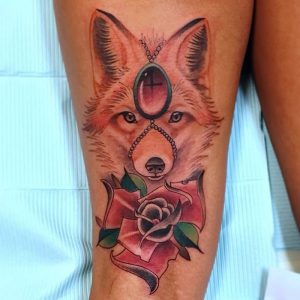 фото тату Лиса от 18.11.2017 №024 - Fox tattoo - tattoo-photo.ru