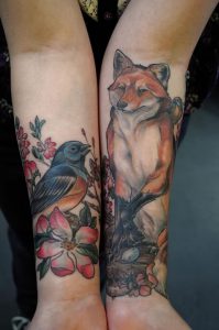 фото тату Лиса от 18.11.2017 №026 - Fox tattoo - tattoo-photo.ru