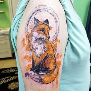 фото тату Лиса от 18.11.2017 №042 - Fox tattoo - tattoo-photo.ru