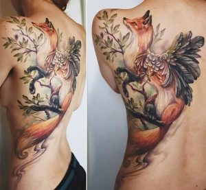 фото тату Лиса от 18.11.2017 №050 - Fox tattoo - tattoo-photo.ru