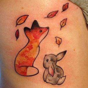 фото тату Лиса от 18.11.2017 №051 - Fox tattoo - tattoo-photo.ru