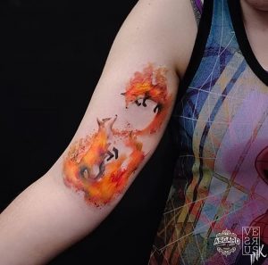 фото тату Лиса от 18.11.2017 №053 - Fox tattoo - tattoo-photo.ru