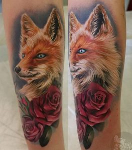 фото тату Лиса от 18.11.2017 №057 - Fox tattoo - tattoo-photo.ru