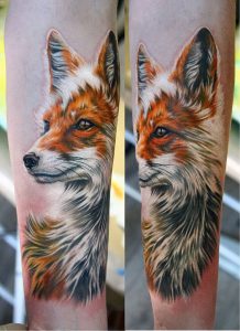 фото тату Лиса от 18.11.2017 №066 - Fox tattoo - tattoo-photo.ru