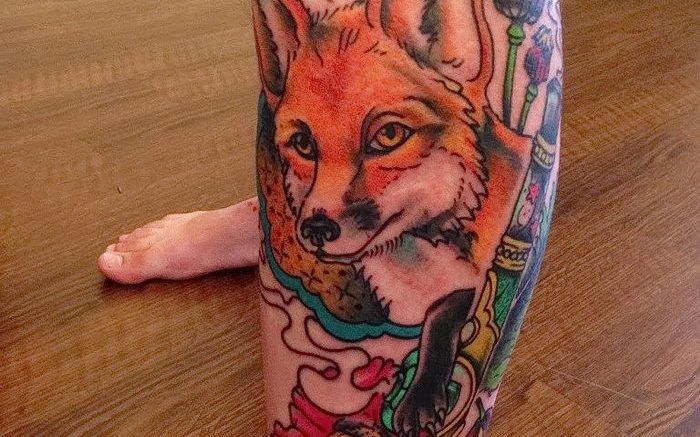 фото тату Лиса от 18.11.2017 №088 - Fox tattoo - tattoo-photo.ru