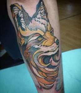 фото тату Лиса от 18.11.2017 №097 - Fox tattoo - tattoo-photo.ru