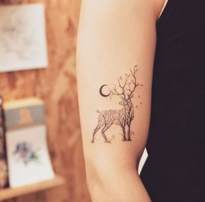 фото тату Олень от 15.11.2017 №016 - tattoo Deer - tattoo-photo.ru