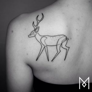 фото тату Олень от 15.11.2017 №021 - tattoo Deer - tattoo-photo.ru