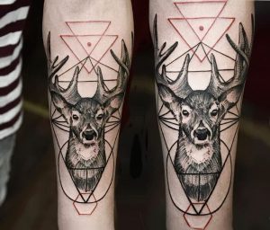 фото тату Олень от 15.11.2017 №025 - tattoo Deer - tattoo-photo.ru