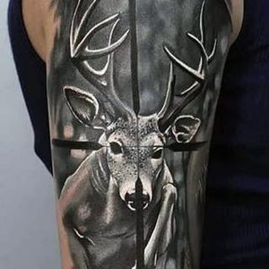 фото тату Олень от 15.11.2017 №049 - tattoo Deer - tattoo-photo.ru