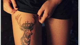 фото тату Олень от 15.11.2017 №058 - tattoo Deer - tattoo-photo.ru