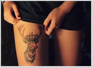 фото тату Олень от 15.11.2017 №058 - tattoo Deer - tattoo-photo.ru