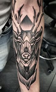 фото тату Олень от 15.11.2017 №064 - tattoo Deer - tattoo-photo.ru