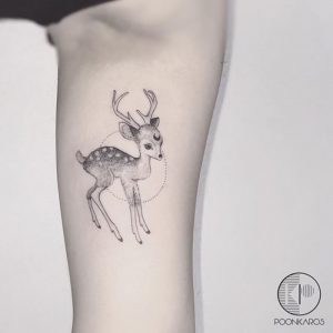 фото тату Олень от 15.11.2017 №074 - tattoo Deer - tattoo-photo.ru