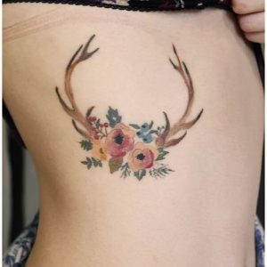 фото тату Олень от 15.11.2017 №085 - tattoo Deer - tattoo-photo.ru